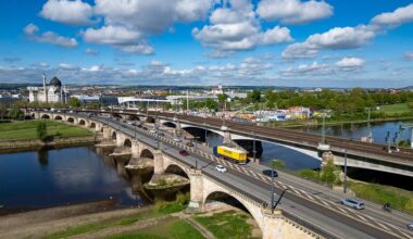Dresdner Marienbrücke: Dauerhaft eine Spur weniger für Autos