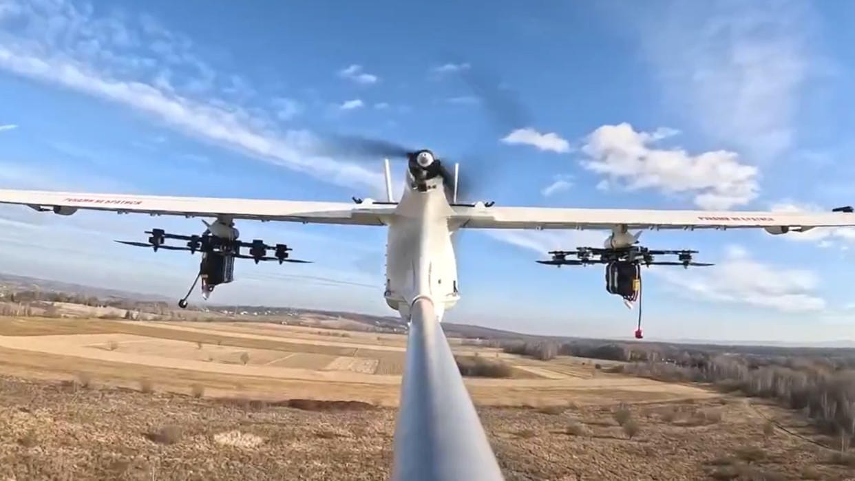 Eine Dovbush T10 Drohne: Die Ukraine verbessert ihre Technologie ständig.