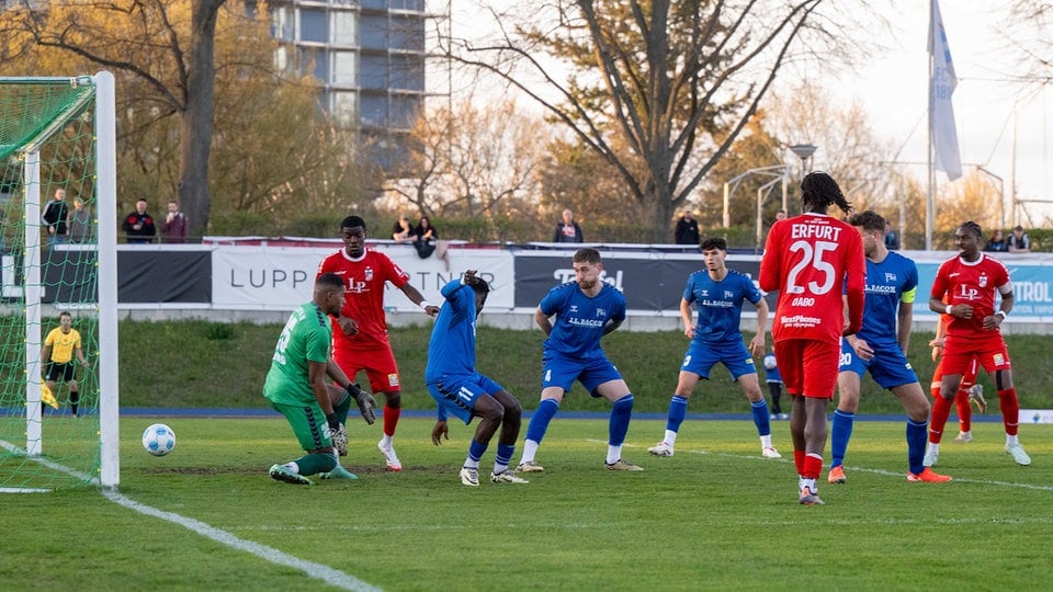 Nur ein Punkt: Erfurt kommt bei Hertha Zehlendorf von der Siegerstraße ab