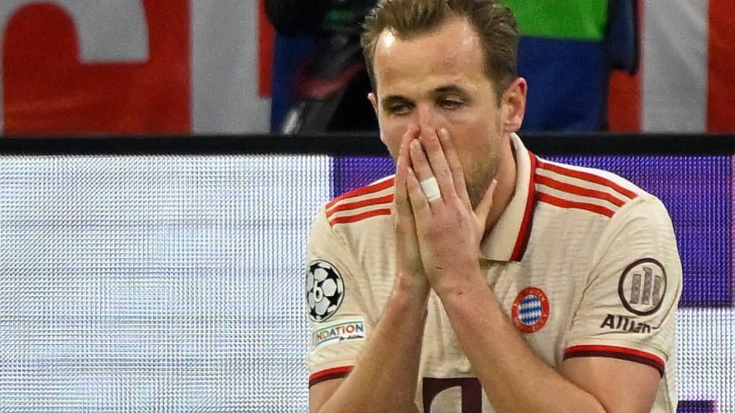 Fassungslos: Bayern-Stürmer Harry Kane im Spiel gegen Inter.
