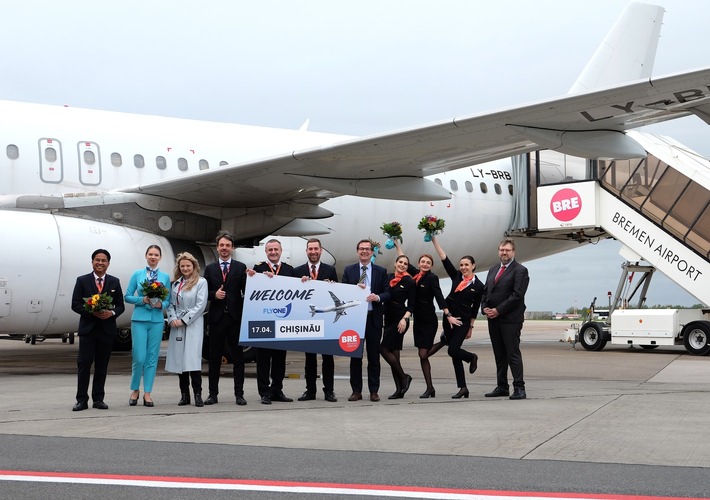 Flughafen Bremen: FLYONE hebt ab – Premieren-Flug nach Chișinău erfolgreich