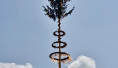 Traditionelles Maibaumfest auf dem Dorfanger in Radebeul