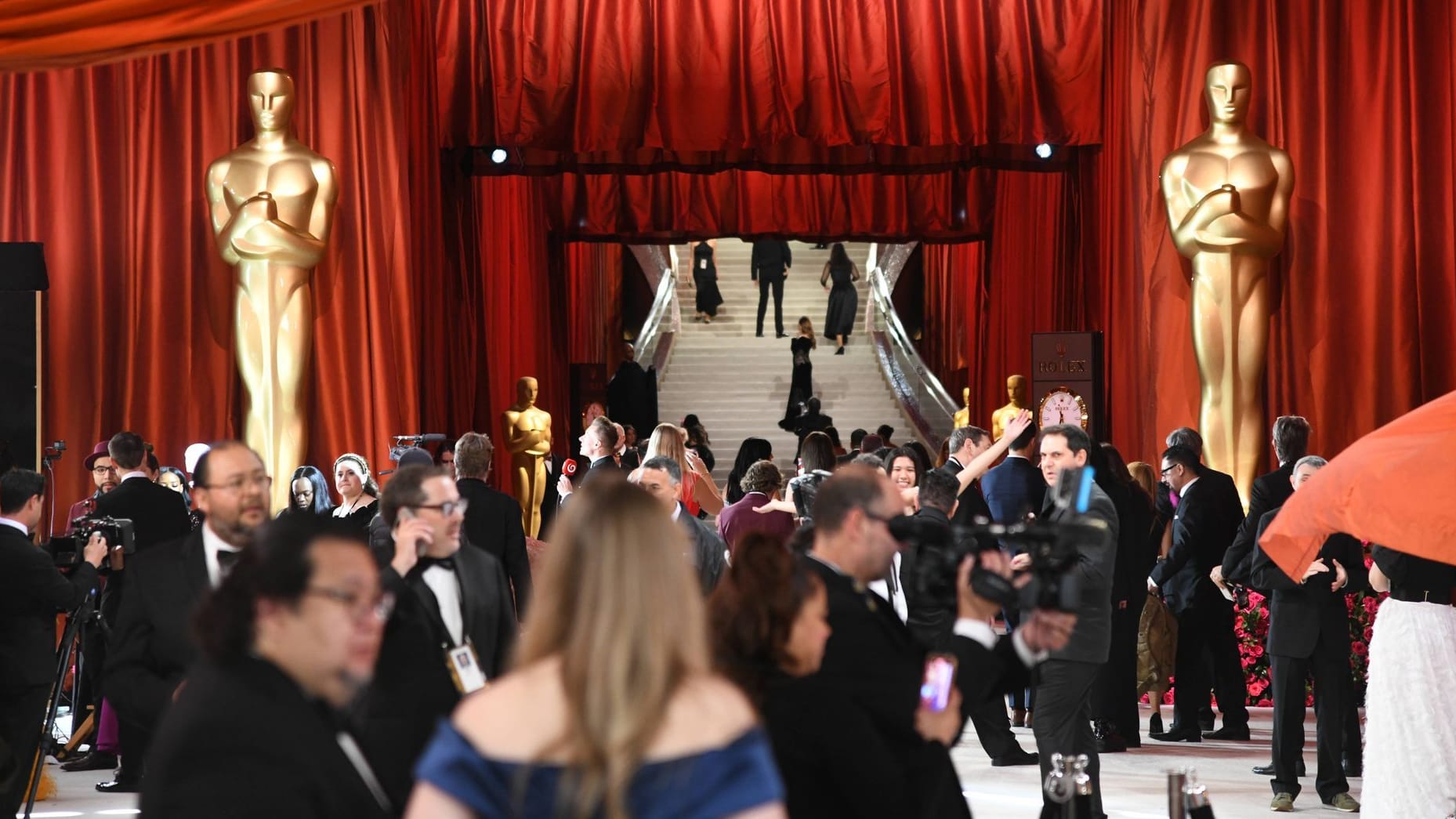 Goldjungs: Der "Red Carpet"-Bereich bei den Oscars.
