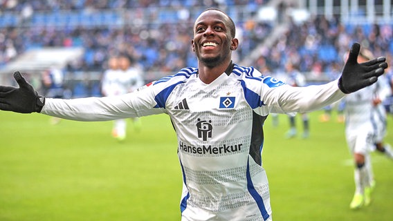 Jubel bei Jean-Luc Dompe vom Hamburger SV © IMAGO / Eibner 