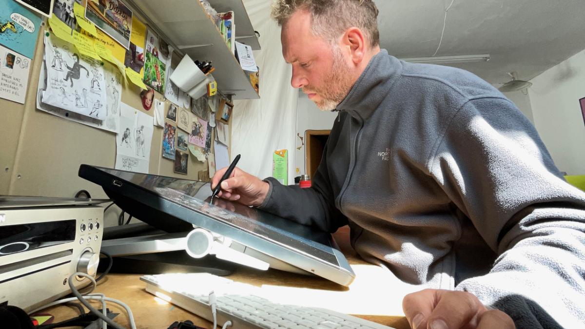 Comic-Workshop von Gregor Hinz in der Stadtbücherei