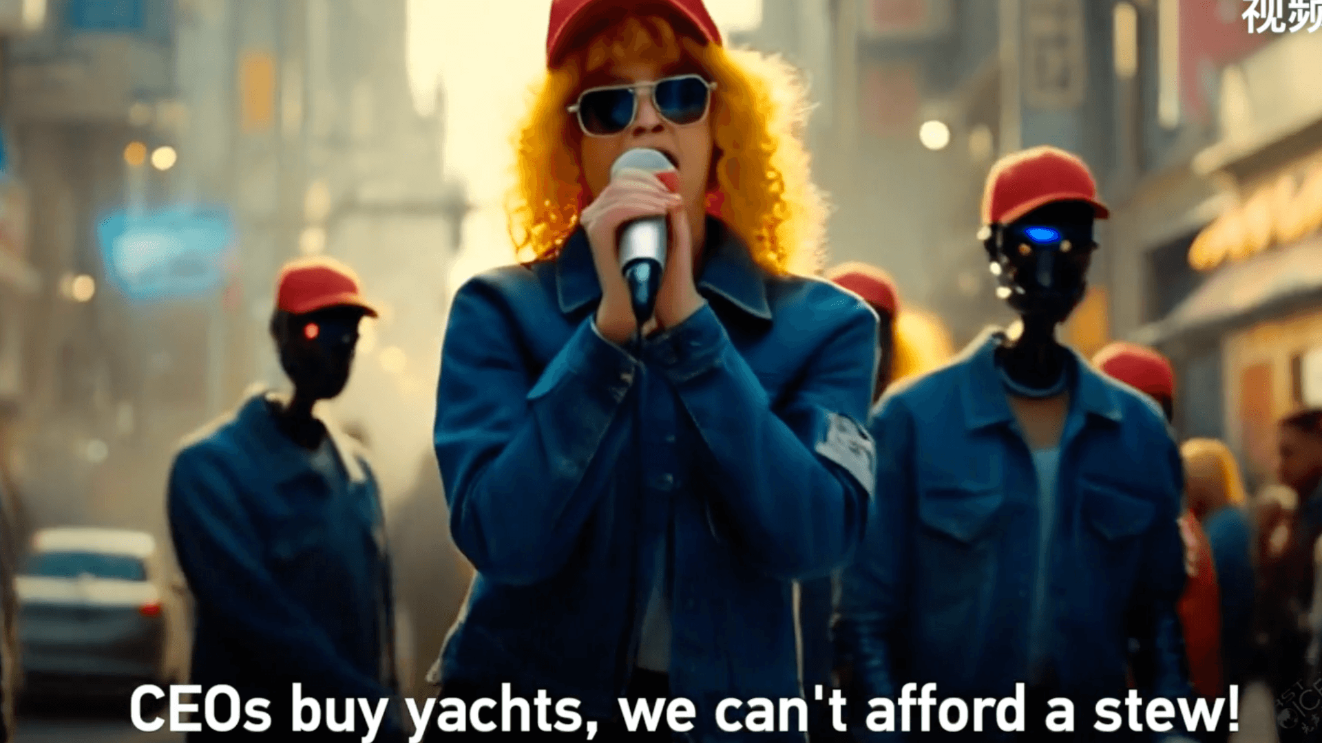 In einem chinesischen Propagandavideo wird Donald Trump vorgeworfen, durch die Strafzölle die Preise in den USA ansteigen zu lassen.