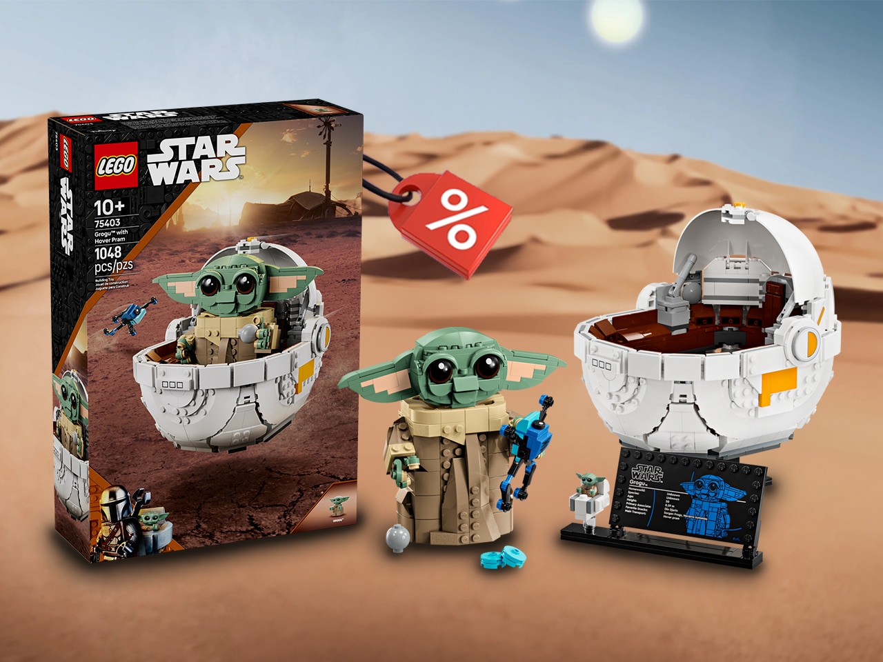 LEGO Star Wars Grogu in Repulsorwiege (75403) mit 46% Rabatt