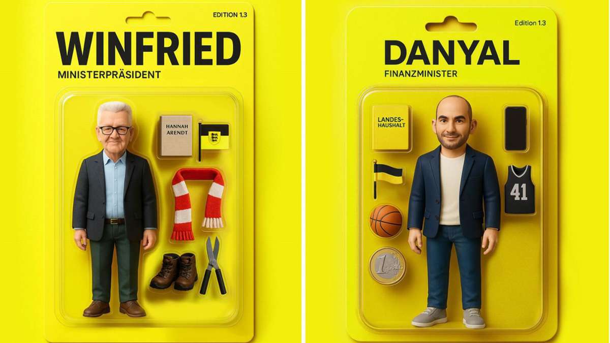 KI-Trend in der Region Stuttgart: Kretschmann, Bayaz und Co. als Actionfiguren – das hat es damit auf sich