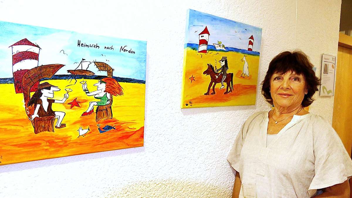 Acrylgemälde im Rathaus Brigachtal: Von Udo Lindenbergs Bildern begeistert - Villingen-Schwenningen & Umgebung