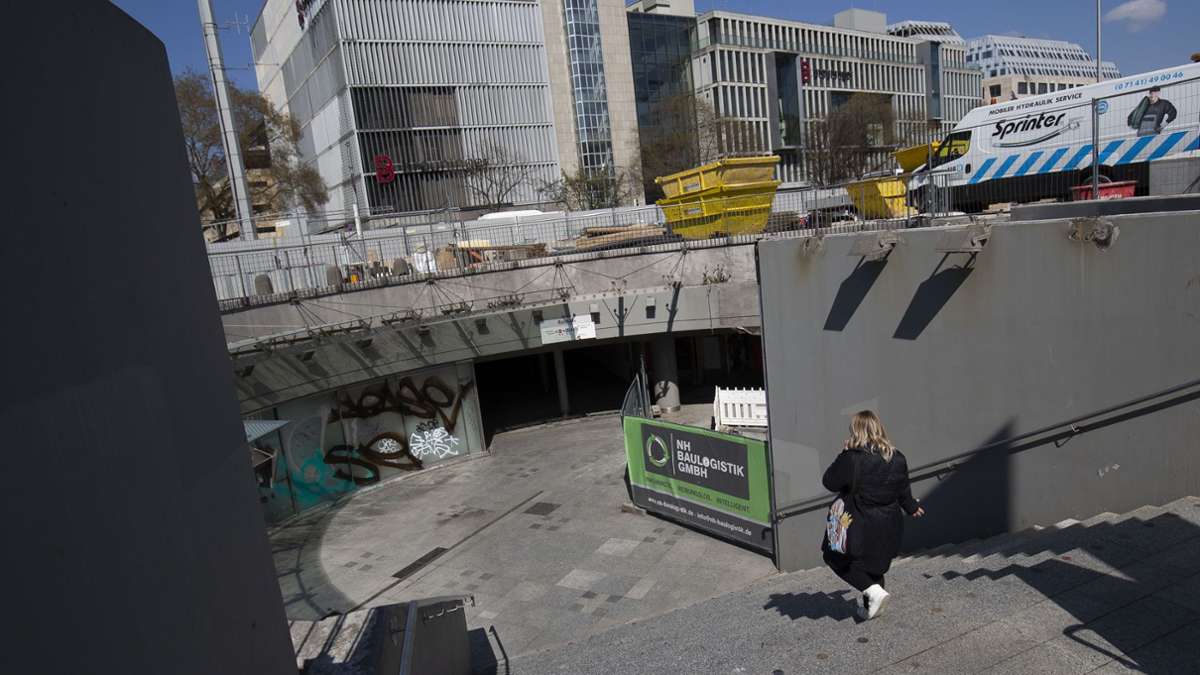 Baustelle neben der B 14: Breuninger-Unterführung von Ende April an voraussichtlich bis 2029 gesperrt