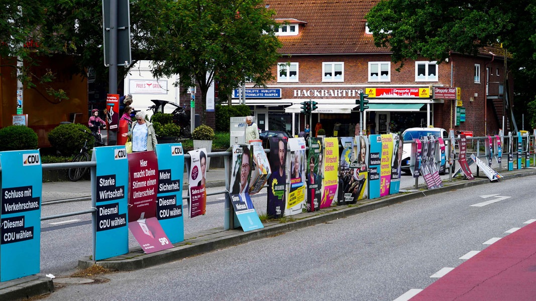 Linke in Hamburg will weniger Wahlplakate | NDR.de - Nachrichten