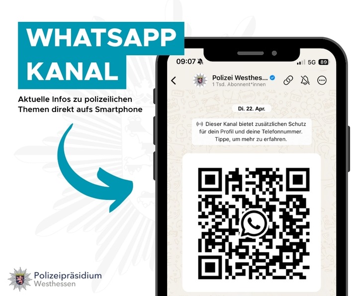 POL-WI: Polizeipräsidium Westhessen startet mit WhatsApp-Kanal!