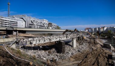Berlin: Bauarbeiten an A100-Brücken: Westendbrücke ist angeknabbert, Ringbahnbrücke bereits durchgeknabbert