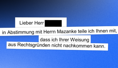 Wenn eine Beamtin Nein sagt