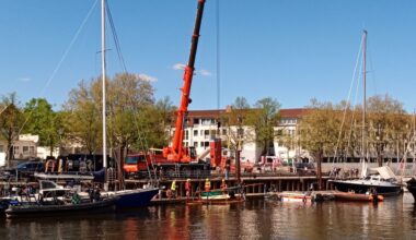 Historisches Segelboot sinkt im Hafen von Bremen-Vegesack