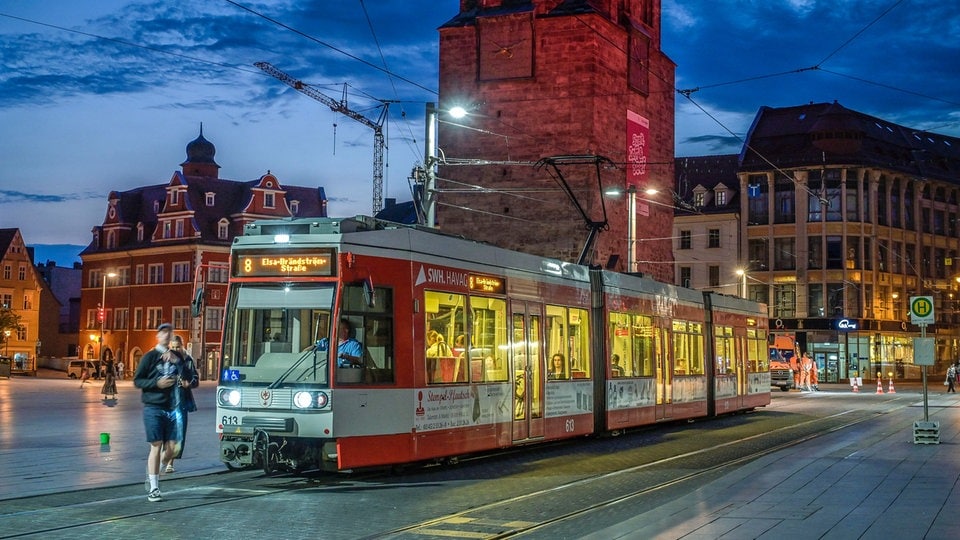 Halle: Nachts keine Straßenbahn zwischen Marktplatz und Neustadt