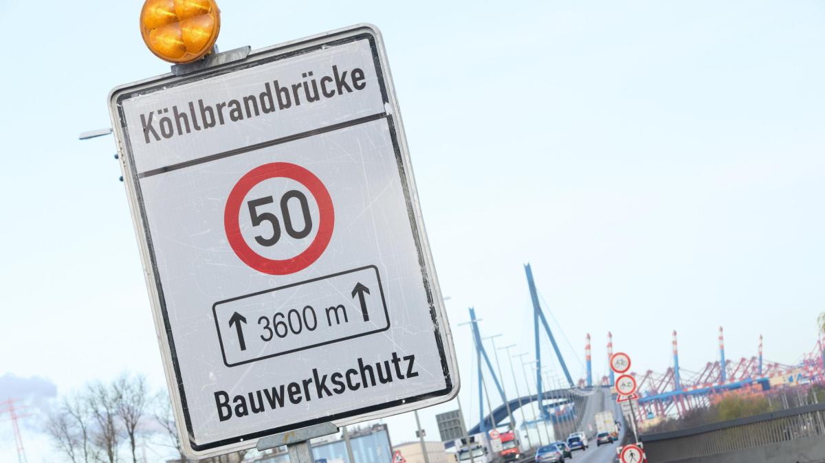 Tempo 50 auf maroder Köhlbrandbrücke ab Samstag