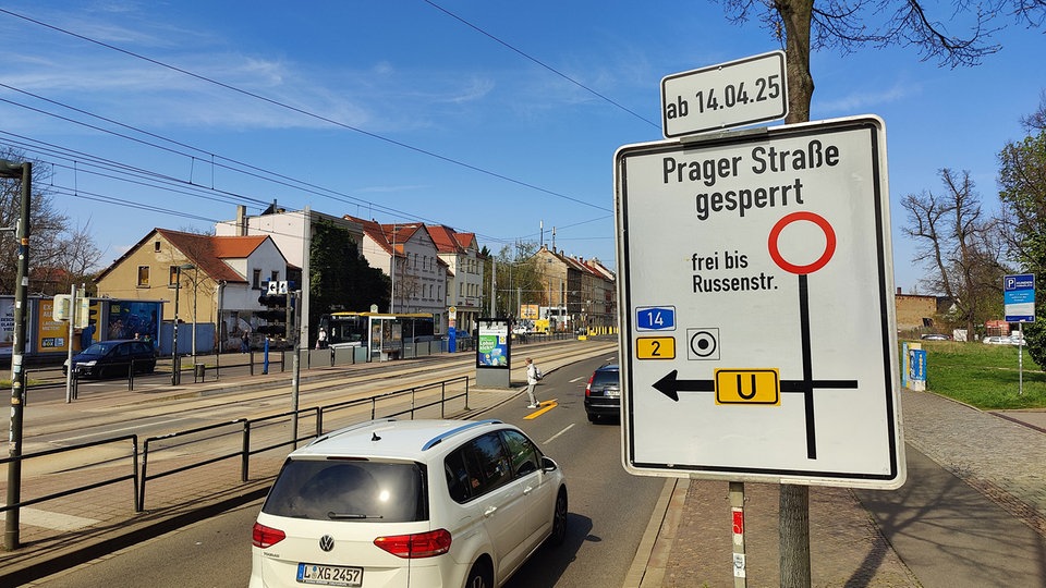 Stau in Leipzig - Prager Straße bis Jahresende gesperrt
