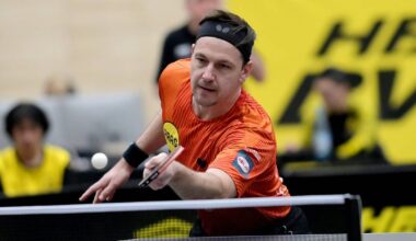 Timo Boll siegt beim Finaleinzug von Borussia Düsseldorf