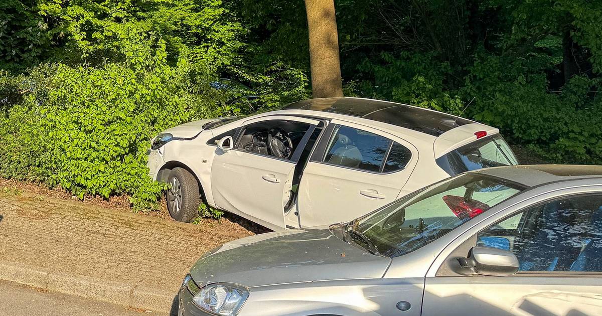 Einparken in Wuppertal missglückt: Autofahrerin landet im Gebüsch