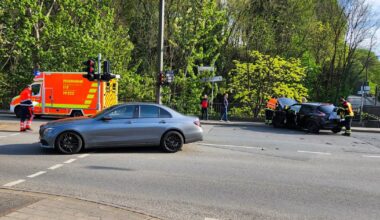 Verkehrsunfall in Wuppertal: Ein Mensch leicht verletzt