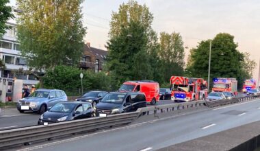 Düsseldorf Stau: Feuerwehreinsatz im Rheinalleetunnel
