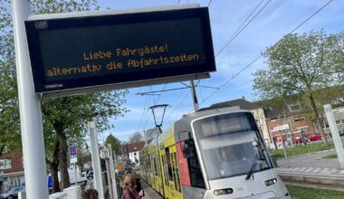 Anzeigen der Rheinbahn sind wegen Modernisierungen unterbrochen