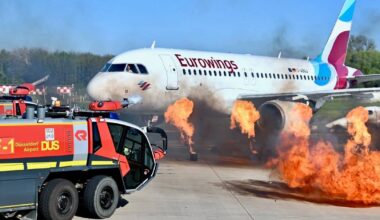 Fotos von der Flugunfallübung am Flughafen