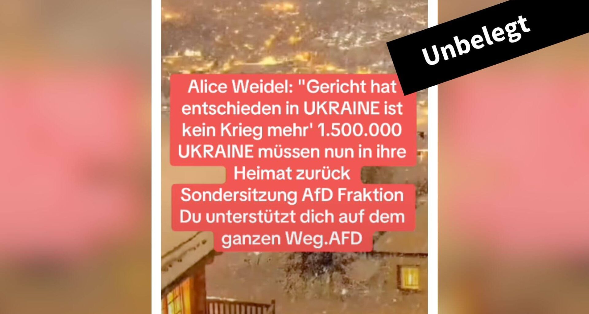 Keine Belege für Weidel-Zitat über Kriegsende in Ukraine