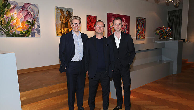 Die Gastgeber Björn Gerstner, Constantin Hemmerle, Tim Aumüller
