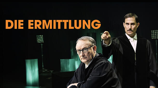 Rainer Bock als Richter und Clemens Schick als Ankläger.