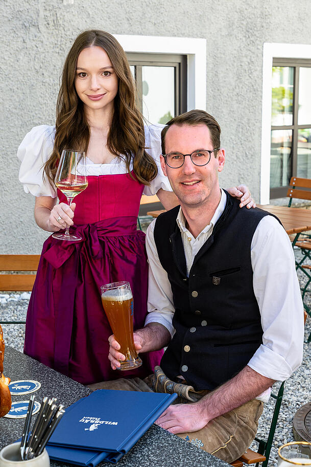 Gastronom Sebastian Wolf mit seiner Frau Anna.