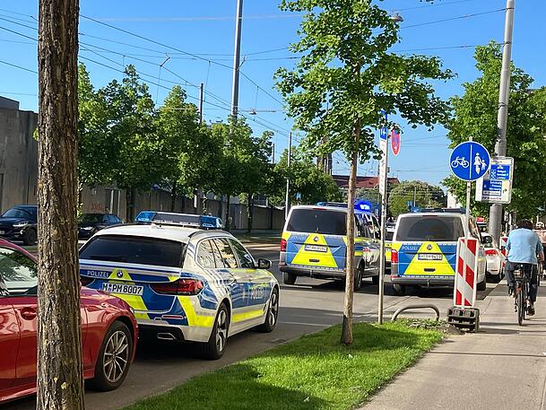 Die Polizei war mit mehreren Streifenwagen vor Ort.