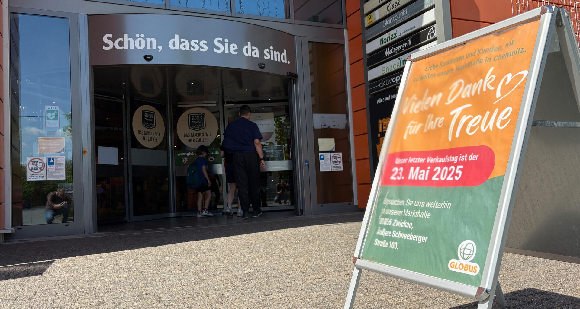 Die ersten Abteilungen bei Globus in Chemnitz haben schon zu