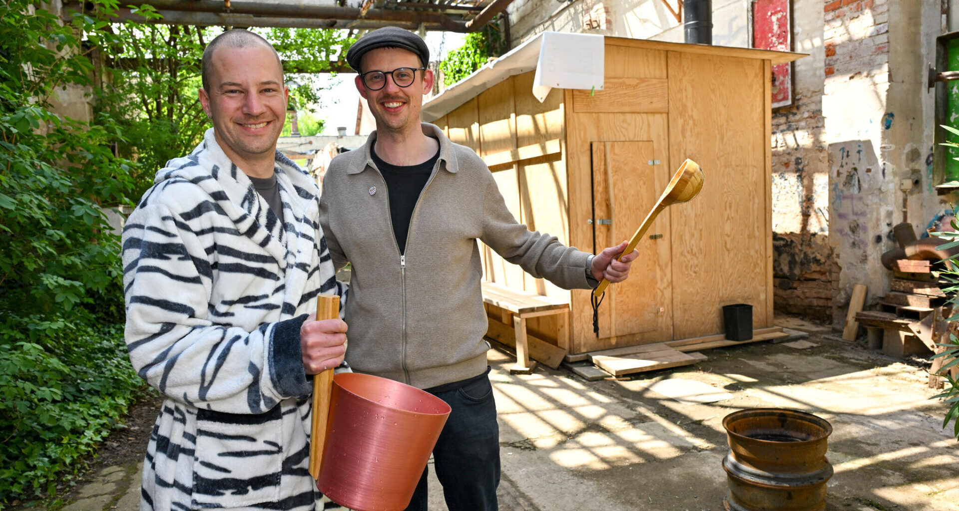 Die Mini-Sauna von Chemnitz: Schwitzen im Garagenhof