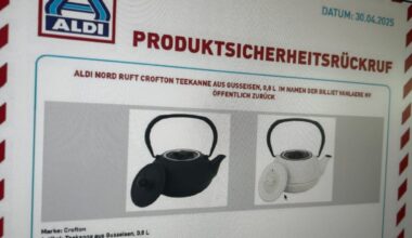 Rückruf wegen Gesundheitsrisiko: Aldi ruft Teekannen zurück