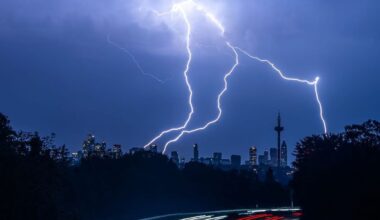 Frankfurt führt 2024 bei Blitzeinschlägen in Deutschland