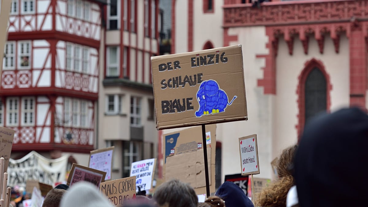 Kampagne ruft zu Protest gegen die AfD auf dem Römerberg auf
