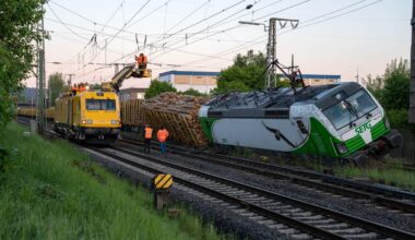 Bahnstrecke nach Güterzug-Unfall bei Borken gesperrt