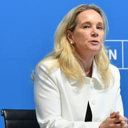 Berlins neue Kultursenatorin Sarah Wedl-Wilson am 05.05.2025. (Quelle: picture alliance/dpa/Paul Zinken)