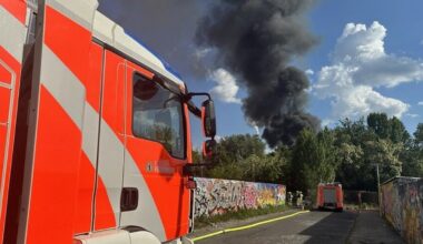 Feuer in Gartenkolonie in Spandau ausgebrochen