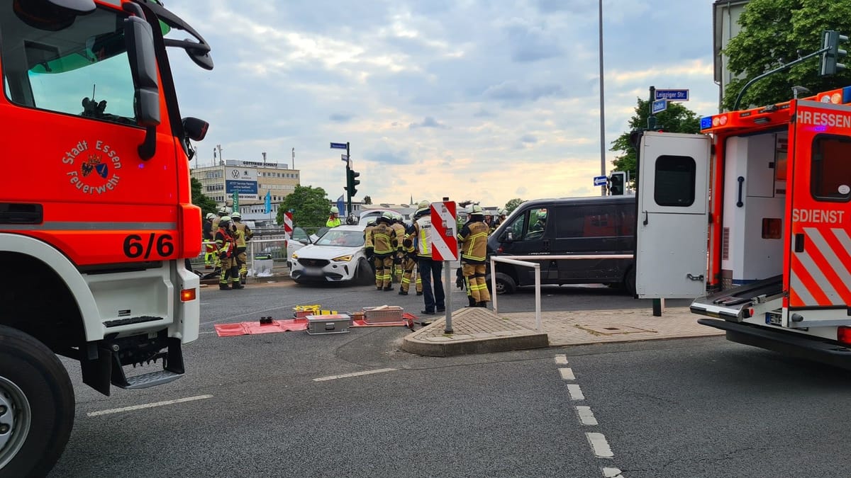 Unfall auf Leipziger Straße in Frohnhausen – Mann schwer verletzt