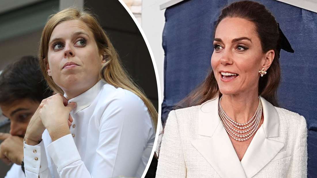 Wem steht’s besser? Prinzessin Kate und Prinzessin Beatrice tragen das gleiche Kleid