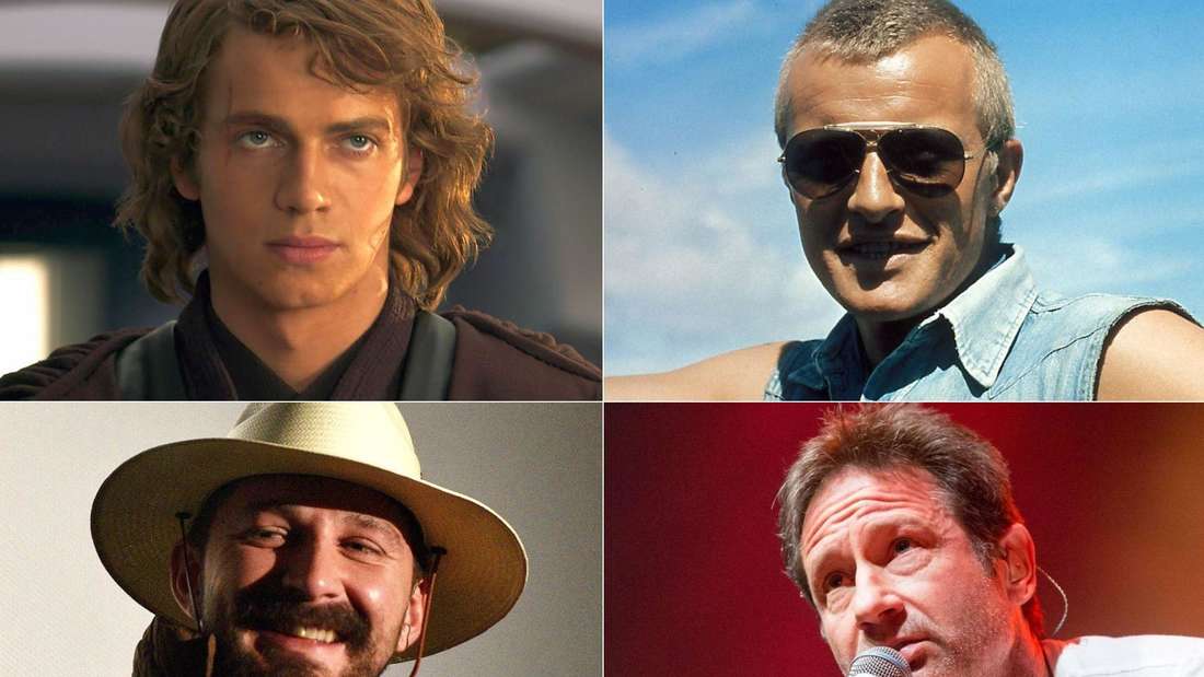 Hayden Christensen (o.l.), Rutger Hauer (o.r.), Shia LaBeouf (u.l.) und David Duchovny (u.r.)