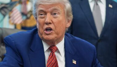 Als eine Reporterin nach „TACO“ fragt, wird Trump wütend