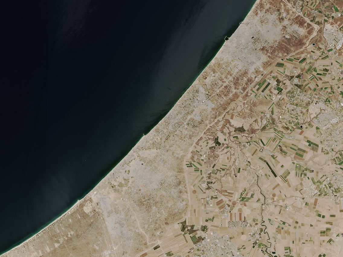 Der Gazastreifen im optischen Spektrum: Satellitenfoto vom 19. Mai 2025.