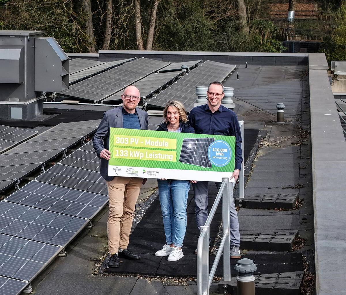 Erste Photovoltaikanlage im Zoo Duisburg