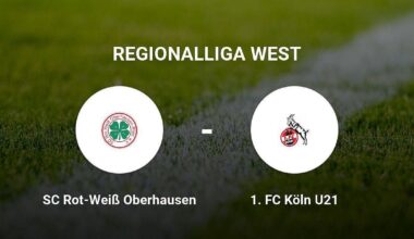 Spannender Kampf zwischen dem SC Rot-Weiß Oberhausen und dem 1. FC Köln U21