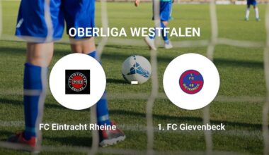 Das Spiel zwischen dem FC Eintracht Rheine und dem 1. FC Gievenbeck endet unentschieden