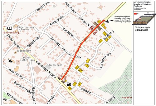 Dieser 500 Meter lange Abschnitt des Grünen Weges wird gesperrt. - © Kreis Gütersloh
